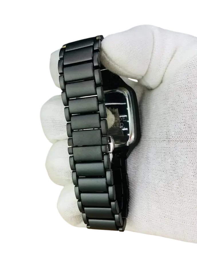 Black watch bracelet and case 
