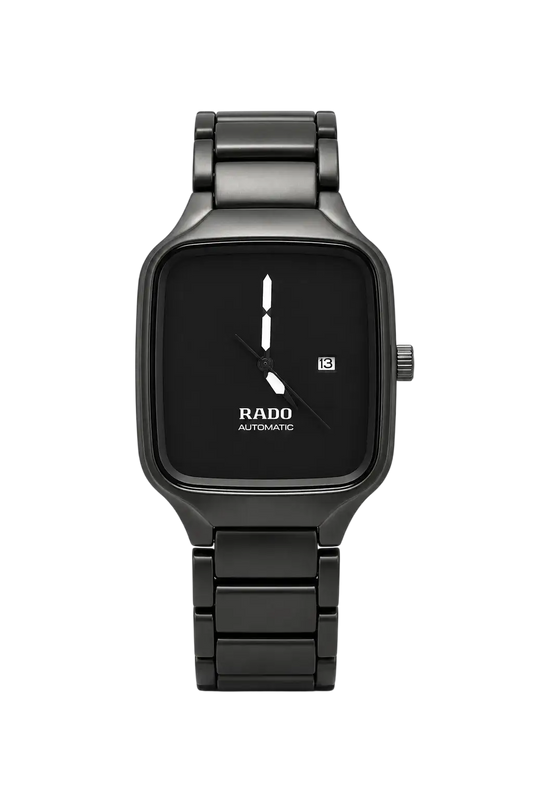 Rado True Square style black watch for men