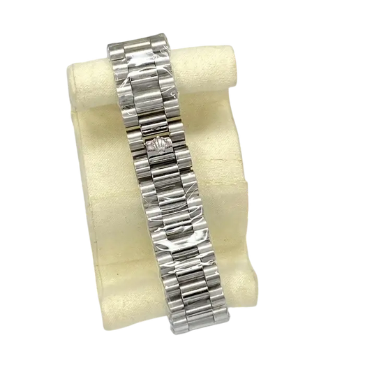 Men's RLX Silver Dial Watch with Fluted Bezel and Steel Strap